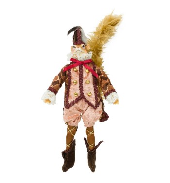 Mr. Scoiattolo con Abito Burgundy e Rame 8x30 cm