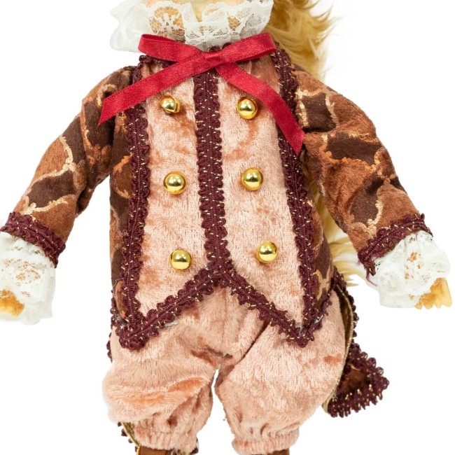 Mr. Scoiattolo con Abito Burgundy e Rame 8x30 cm