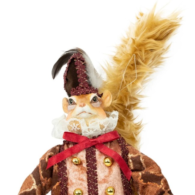 Mr. Scoiattolo con Abito Burgundy e Rame 8x30 cm