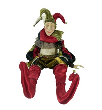 Jolly con Abito Verde Rosso H.66 cm
