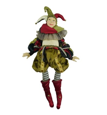Jolly con Abito Verde Rosso H.66 cm