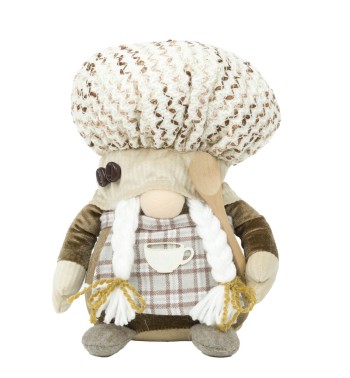 Gnomo Cuoco Natalizio con Abito Marrone H.23 cm, 2 Modelli