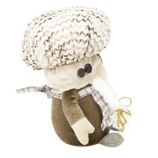 Gnomo Cuoco Natalizio con Abito Marrone H.23 cm, 2 Modelli