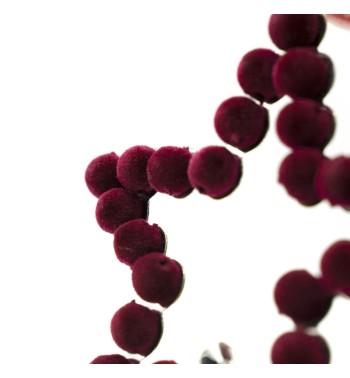 Stella Natalizia in Velluto Bordeaux da Appendere