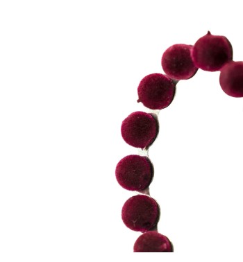 Cuore Natalizio in Velluto Bordeaux da Appendere