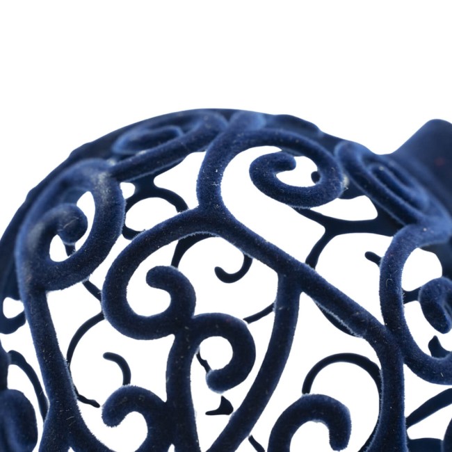 Palla di Natale Traforata in Velluto D.8 cm