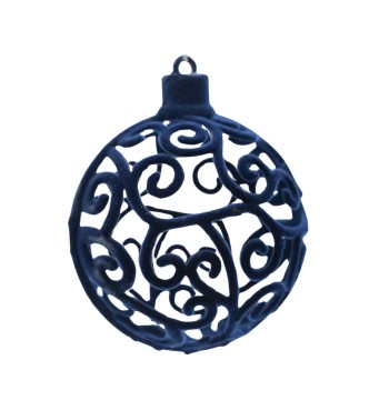 Palla di Natale Traforata in Velluto D.8 cm