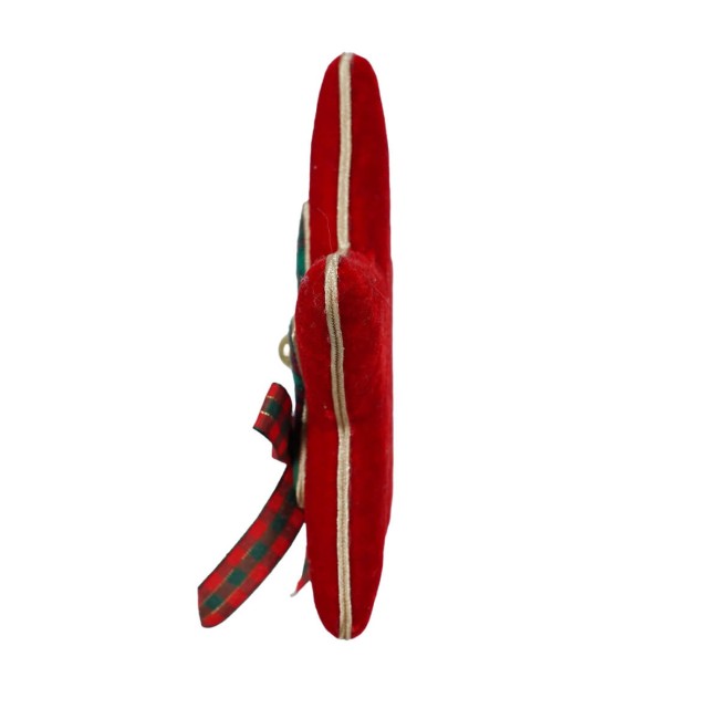 Stella Natalizia da Appendere in Tartan e Velluto H.18 cm