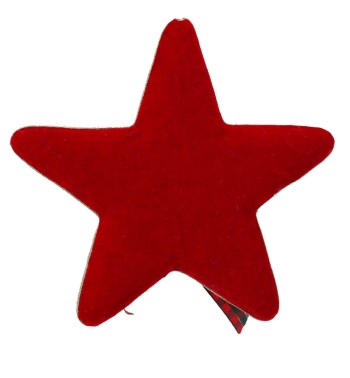 Stella Natalizia da Appendere in Tartan e Velluto H.18 cm