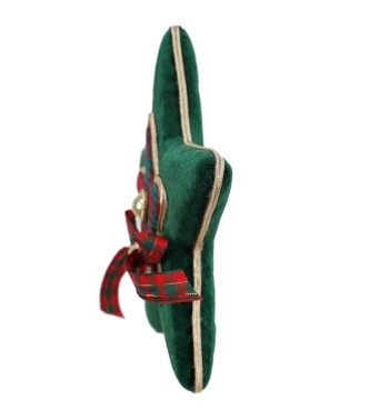Stella Natalizia da Appendere in Tartan e Velluto H.18 cm