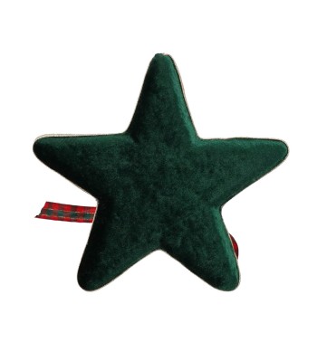 Stella Natalizia da Appendere in Tartan e Velluto H.18 cm