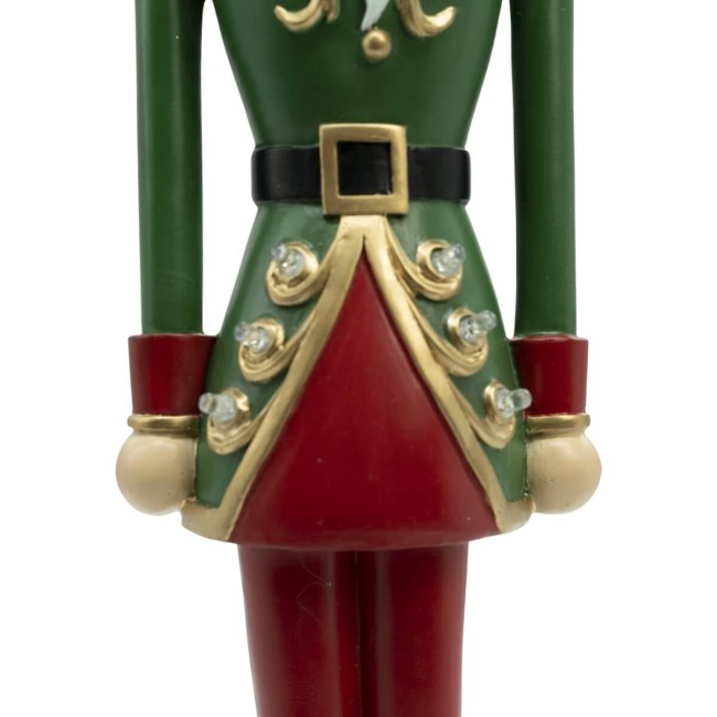 Schiaccianoci Natalizio in Resina con Luci Led H.55,5 cm