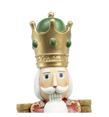 Schiaccianoci Natalizio in Resina con Luci Led H.55,5 cm