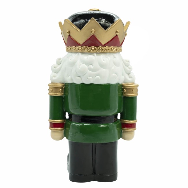 Schiaccianoci Natalizio in Resina con Luci Led H.31 cm