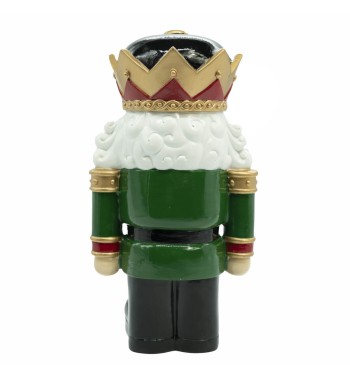 Schiaccianoci Natalizio in Resina con Luci Led H.31 cm