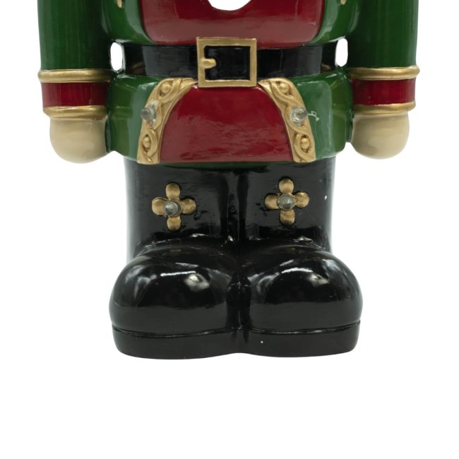 Schiaccianoci Natalizio in Resina con Luci Led H.31 cm