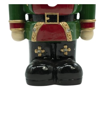 Schiaccianoci Natalizio in Resina con Luci Led H.31 cm