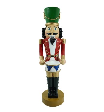 Schiaccianoci di Natale in Resina su Piedistallo H.125 cm