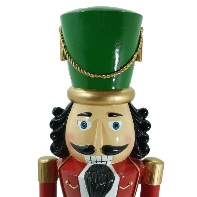 Schiaccianoci di Natale in Resina su Piedistallo H.125 cm