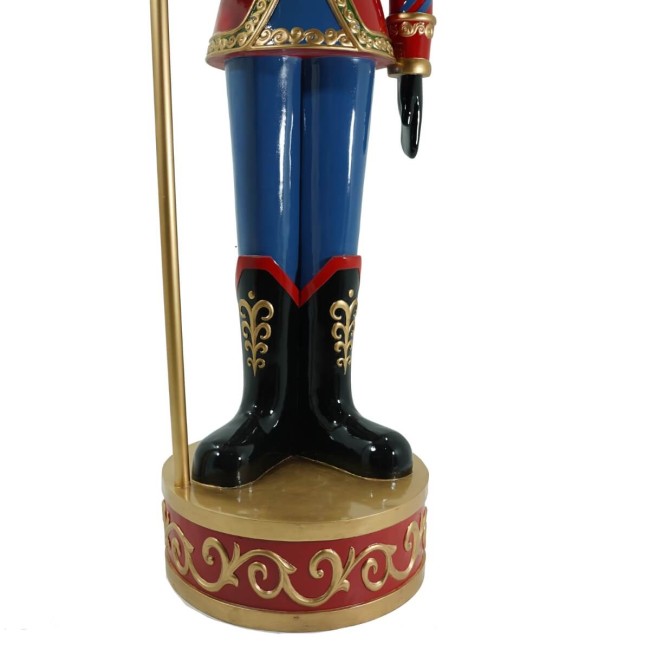 Schiaccianoci di Natale in Resina su Piedistallo H.187 cm