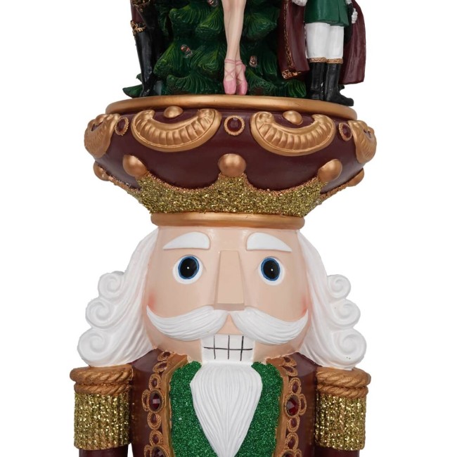 Schiaccianoci Natalizio in Resina con Led H.95 cm