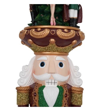 Schiaccianoci Natalizio in Resina con Led H.95 cm