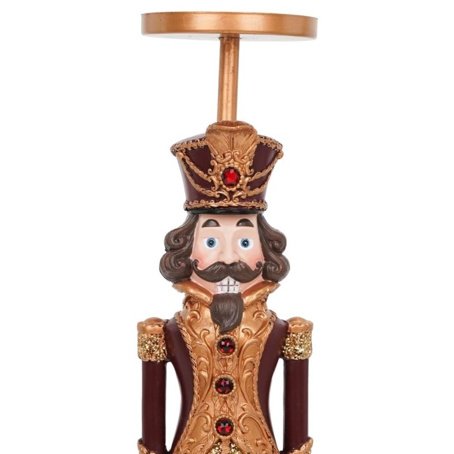 Schiaccianoci Candelabro di Natale in Resina H.40 cm