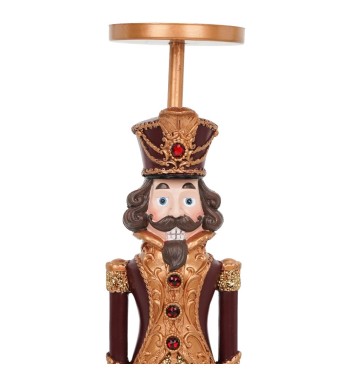 Schiaccianoci Candelabro di Natale in Resina H.40 cm