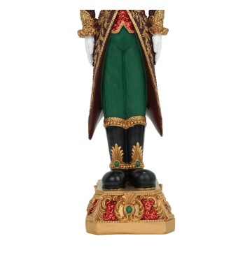 Schiaccianoci Natalizio con Corona in Resina H.60 cm