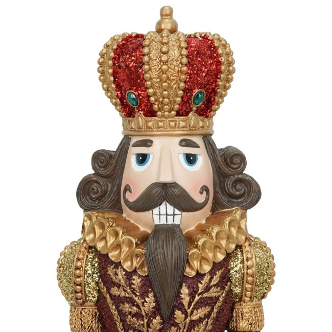 Schiaccianoci Natalizio con Corona in Resina H.60 cm