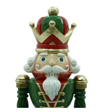 Schiaccianoci Natalizio in Resina con Giacca Verde 2 Misure