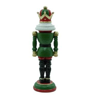 Schiaccianoci Natalizio in Resina con Giacca Verde 2 Misure