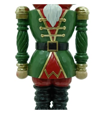 Schiaccianoci Natalizio in Resina con Giacca Verde 2 Misure