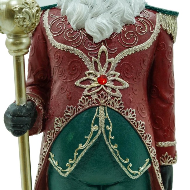 Babbo Natale in Resina con Corona e Scettro H.92 cm