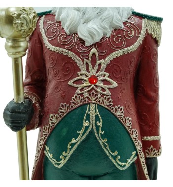 Babbo Natale in Resina con Corona e Scettro H.92 cm