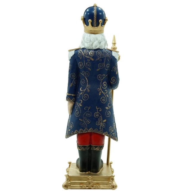 Babbo Natale in Resina con Corona e Scettro H.92 cm