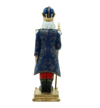 Babbo Natale in Resina con Corona e Scettro H.92 cm