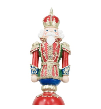 Schiaccianoci Natalizio con Luci Led su Sfere H.61 cm