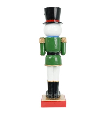Pupazzo di Neve Schiaccianoci Natalizio con Tamburo H.46,5 cm