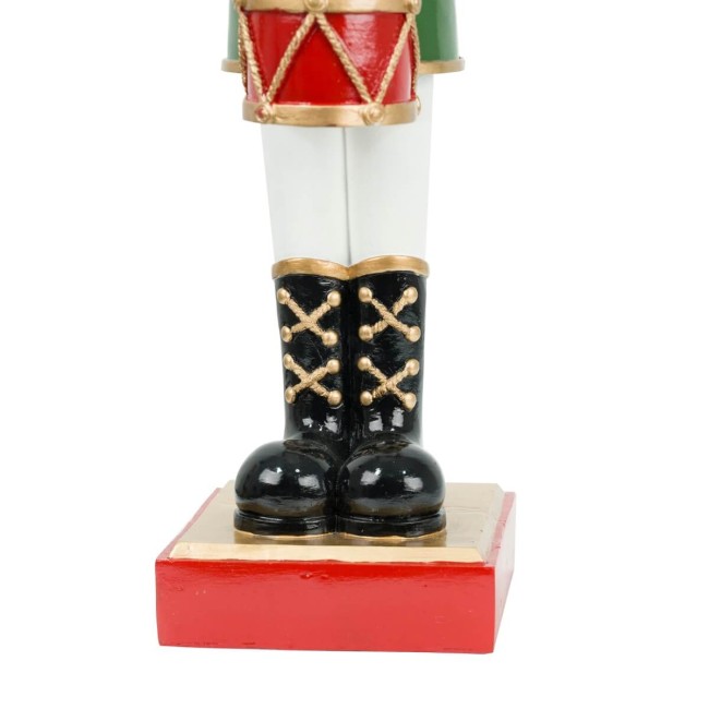 Pupazzo di Neve Schiaccianoci Natalizio con Tamburo H.46,5 cm