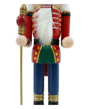 Schiaccianoci Natalizio in Uniforme con Calendario H.42 cm