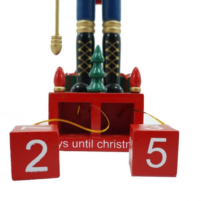 Schiaccianoci Natalizio in Uniforme con Calendario H.42 cm