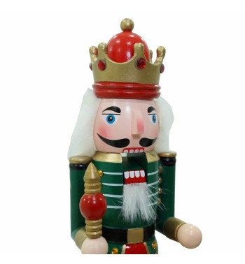 Schiaccianoci Natalizio in Uniforme con Calendario H.42 cm