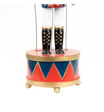 Schiaccianoci di Natale in Legno con Carillon H.30 cm