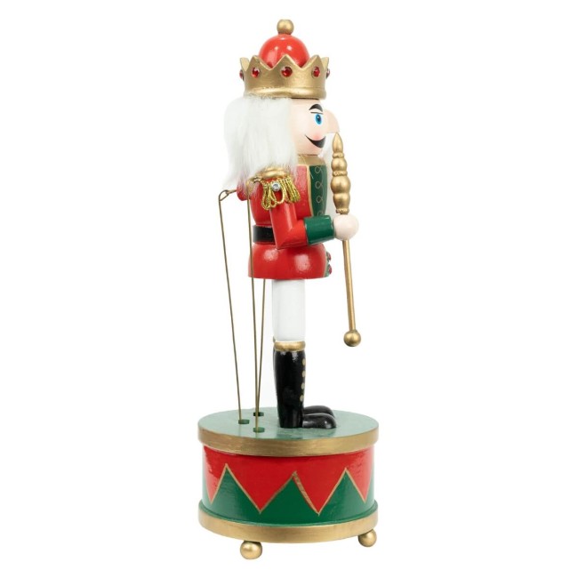 Schiaccianoci di Natale in Legno con Carillon H.30 cm