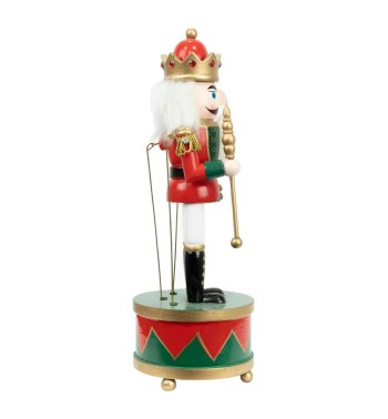 Schiaccianoci di Natale in Legno con Carillon H.30 cm