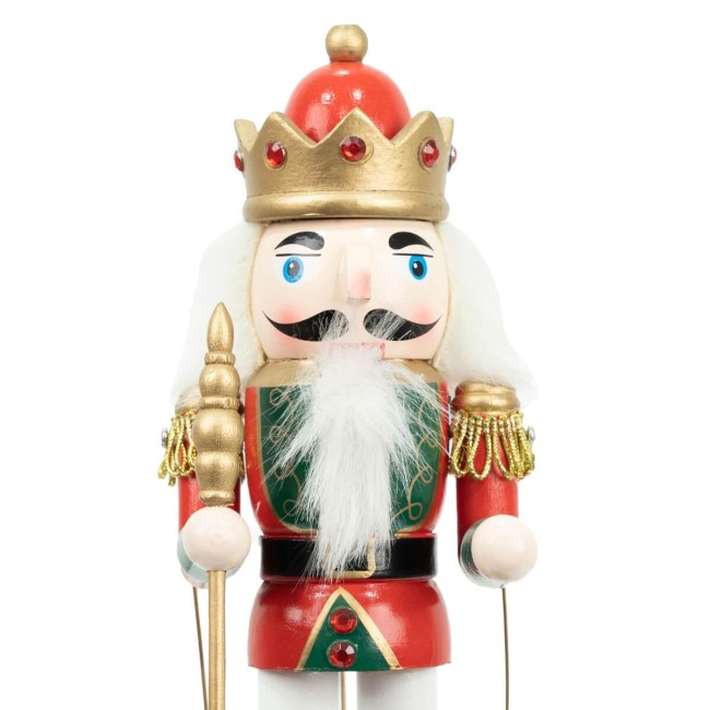 Schiaccianoci di Natale in Legno con Carillon H.30 cm