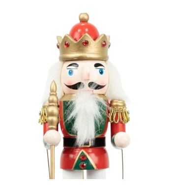 Schiaccianoci di Natale in Legno con Carillon H.30 cm