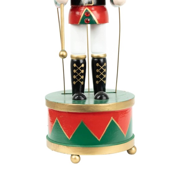 Schiaccianoci di Natale in Legno con Carillon H.30 cm