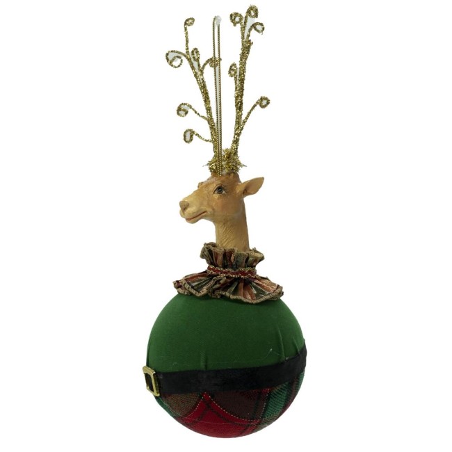 Palla di Natale con Renna da Appendere D.15 cm